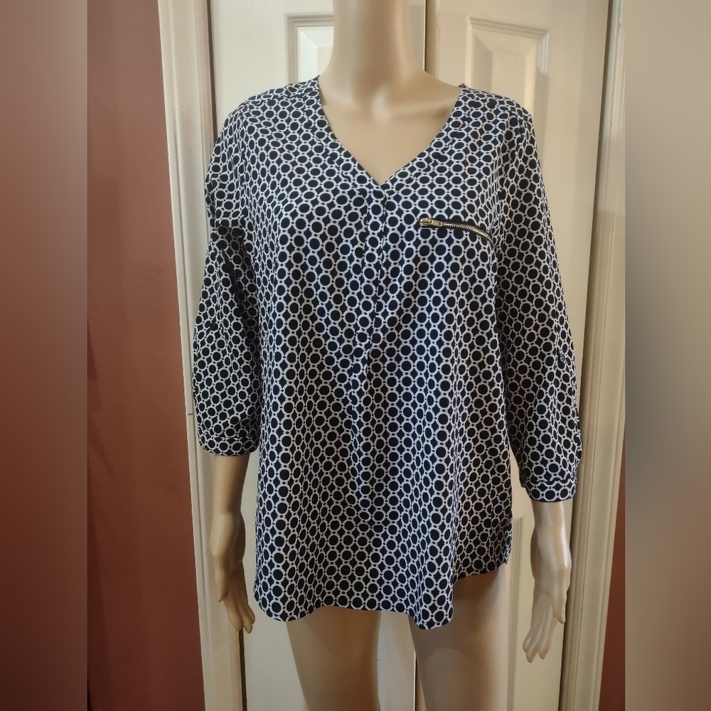 Tacera women's women's size medium long sleeve blouse shirt top - Picture 1 of 8